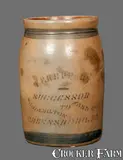 T.F. Reppert, T. F. REPPERT / SUCCESSOR TO J. HAMILTON & CO. / GREENSBORO, PA Stoneware Jar, circa 1880, Stoneware