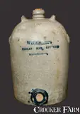 Wheeler's Berlin Bar Bitters, Very Rare 3 Gal. WHEELER'S BERLIN BAR BITTERS / BALTIMORE Stoneware Advertising Jug Cooler, mid 19th century, Stoneware