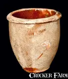 S. BELL & SON / STRASBURG, VA Redware Cream Jar by S. Bell & Son, circa 1890, Redware, sold Nov 2012