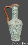 Speese & Son, Rare Ornamental Redware Ewer, Stamped SPEESE & SON / GETTYSBURG, PA, late 19th century, Redware