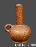 Speese & Son, Rare Ornamental Redware Jug, Stamped SPEESE & SON / GETTYSBURG, PA, late 19th century, Redware