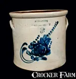 Adam Green, Rare ADAM GREEN / NEW BRUNSWICK, NJ Stoneware Crock, circa 1875, Stoneware