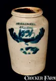 Clark & Fox, CLARK & FOX / ATHENS Stoneware Crock with 1834 Date, 1834, Stoneware