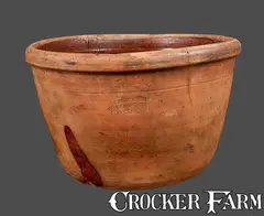 Scarce K. PARKER / GREENWOOD, PA Redware Bowl by K. Parker, second half 19th century, Redware, sold Nov 2012