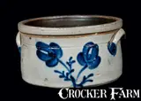 Samuel Irvine, SAMUEL IRVINE / NEWVILLE, PA Decorated Stoneware Butter Crock, circa 1865, Stoneware