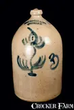 W.H. Farrar & Co., W. H. FARRAR & CO. / GEDDES, NY Stoneware Jug with Floral Decoration