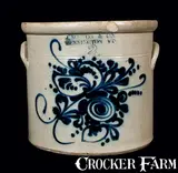 J. Norton & Co., J. NORTON & CO. / BENNINGTON, VT Stoneware Crock with Elaborate Floral Decoration