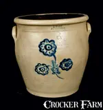 C. Hart, C. HART / SHERBURNE Stoneware Crock with Slip-Trailed Decoration, circa 1860, Stoneware