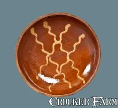 David Smith, W. SMITH / WOMELSDORF Slip-Decorated Berks County, Pennsylvania Redware Plate, circa 1865-1880, Redware