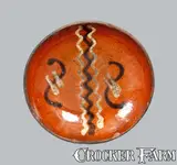 David Smith, W. SMITH / WOMELSDORF Slip-Decorated Berks County, PA Redware Plate