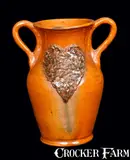 W.W. Cline, Very Rare W. W. CLINE / Hartford City, Indiana Redware Vase, 1904, Redware