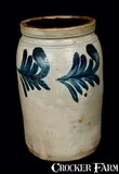 R.C.R, 2 Gal. Signed Richard Remmey, Philadelphia Stoneware Crock, R.C.R. / PHILA