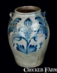 H. C. Smith, Profusely-Decorated H. C. SMITH / ALEXA. Alexandria, VA Stoneware Crock, circa 1830, Stoneware