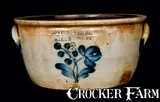 COWDEN & WILCOX / HARRISBURG, PA Stoneware Bowl by Cowden & Wilcox, circa 1865, Stoneware, sold Nov 2012