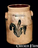 COWDEN & WILCOX / HARRISBURG, PA Stoneware Jar by Cowden & Wilcox, circa 1865, Stoneware, sold Nov 2012