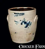 Wm E. Warner, WM. E. WARNER / WEST TROY Stoneware Crock