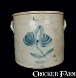 A. E. Smith, A. E. SMITH / PECK SLIP, NY 4 Gal. Stoneware Crock, circa 1840, Stoneware