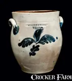 David Roberts, Exceptional D. ROBERTS / UTICA Incised Stoneware Crock