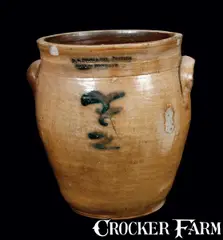 Boone & Son, Rare BOONE & SON / BROOKLYN, NY Stoneware Crock, second quarter 19th century, Stoneware