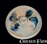 John Bell, JOHN BELL / WAYNESBORO Decorated Stoneware Lid, circa 1850-1880, Stoneware