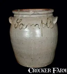 B.C. Milburn, B.C. MILBURN / ALEXA (Alexandria, VA) Four-Gallon Stoneware Jar Inscribed "Sample", circa 1850, Stoneware