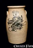 NEW YORK STONEWARE CO. / FORT EDWARD, NY Stoneware Churn by New York Stoneware Co., circa 1875, Stoneware, sold Jul 2012