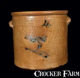 J. Fisher, J. FISHER / LYONS 4 Gal. Stoneware Crock, late 19th century, Stoneware
