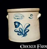 Burger Bros & Co., BURGER BROS. & CO / ROCHESTER, NY Stoneware Crock, circa 1870, Stoneware