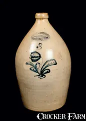 Burger Bros, BURGER BROS. / ROCHESTER, NY Stoneware Jug, circa 1870, Stoneware