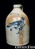 J. & E. Norton, J. & E. NORTON / BENNINGTON, VT Stoneware Jug with Bird Decoration, circa 1855, Stoneware