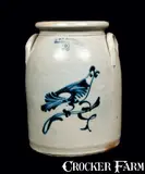 J. & E. Norton, J. & E. NORTON / BENNINGTON, VT Stoneware Jar with Bird Decoration, circa 1855, Stoneware
