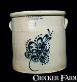 E. & L. P. NORTON / BENNINGTON, VT Stoneware Crock by E & L P Norton, circa 1875, Stoneware, sold Jul 2012
