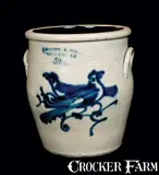 J. Norton & Co., J. NORTON & CO. / BENNINGTON, VT Stoneware Jar with Double Birds