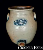 Thompson & Co., THOMPSON & CO. / GARDINER Stoneware Water Cooler w/ Applied Decoration, circa 1840, Stoneware