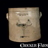 Farrar & Stearns, FARRAR & STEARNS / FAIRFAX, VT Stoneware Crock, second quarter 19th century, Stoneware