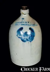 D.W. Graves, D. W. GRAVES / WEST MORELAND (New York) Stoneware Jug, circa 1860, Stoneware