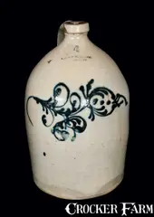 Ballard, BALLARD / BURLINGTON, VT Decorated Stoneware Jug, circa 1860, Stoneware
