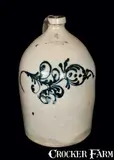 Ballard, BALLARD / BURLINGTON, VT Decorated Stoneware Jug, circa 1860, Stoneware