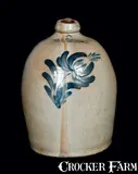 Cowden & Wilcox, COWDEN & WILCOX / HARRISBURG, PA Stoneware Jug with Tulip Decoration
