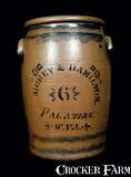 Richey & Hamilton, 6 Gal. RICHEY & HAMILTON / PALATINE, W. VA Stoneware Crock