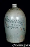 1 Gal. HAMILTON & JONES / GREENSBORO, PA Stoneware Jug by Hamilton & Jones, circa 1875, Stoneware, sold Jul 2012