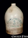 H.B. & S.B. Pfaltzgraff, Scarce H.B. & S.B. PFALTZGRAFF / YORK, PA Stoneware Jug, late 19th century, Stoneware