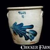 Evan R. Jones, EVAN R JONES / PITTSTON, PA Stoneware Cream Jar, circa 1875, Stoneware