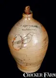 D. Goodale, D. GOODALE. / HARTFORD Stoneware Jug with Incised Bird Decoration, early 19th century, Stoneware