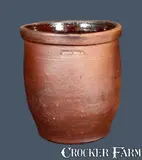 JOHN BELL / WAYNESBORO Pottery Cream Jar by John Bell, circa 1860, Redware, sold Mar 2012