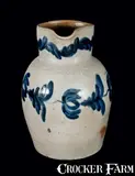 Wells & Richards, Rare WELLS & RICHARDS / READING BERKS CO PA Stoneware Pitcher, circa 1845, Stoneware