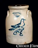 J.A. & C.W. Underwood, J.A. & C.W. UNDERWOOD / FORT EDWARD, N.Y. Stoneware Jar with Bird