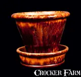 John W. Bell, JOHN W. BELL / Waynesboro, Pa. Redware Pottery Flower Pot, circa 1880, Redware