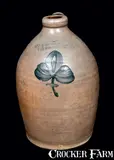 COWDEN & WILCOX / HARRISBURG, PA Stoneware Jug by Cowden & Wilcox, circa 1865, Stoneware, sold Mar 2012