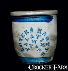 Boyers & Knotts, BOYERS & KNOTTS / PALATINE, W. VA Stoneware Cream Jar, circa 1875, Stoneware
